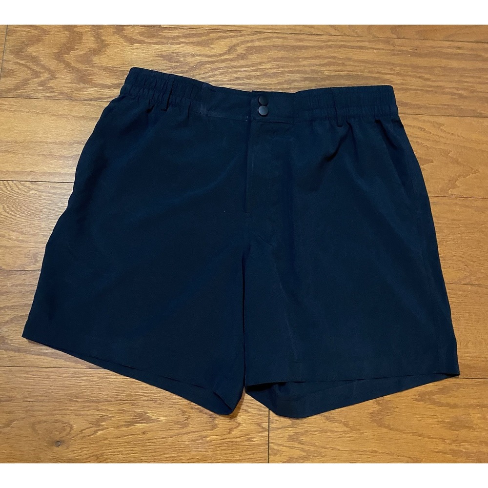 Burlebo Shorts Mens Medium Black Everyday Short 6in Inseam Stretch Chino Casual